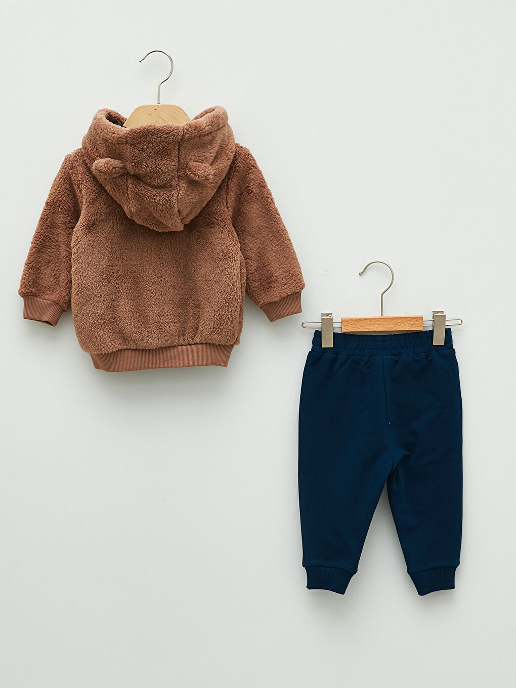 Ensemble Sweat-Shirt à Capuche et Pantalon de Jogging en Peluche à Manches Longues Bébé Garçon - Lot de 2-1