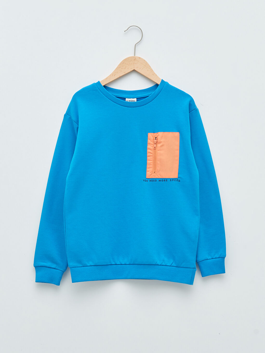 LCW Kids Bisiklet Yaka Baskılı Uzun Kollu Erkek Çocuk Sweatshirt -W1GI88Z4-HQ2