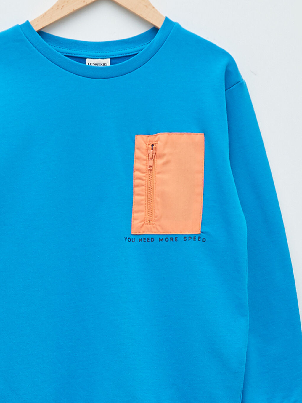LCW Kids Bisiklet Yaka Baskılı Uzun Kollu Erkek Çocuk Sweatshirt -W1GI88Z4-HQ2