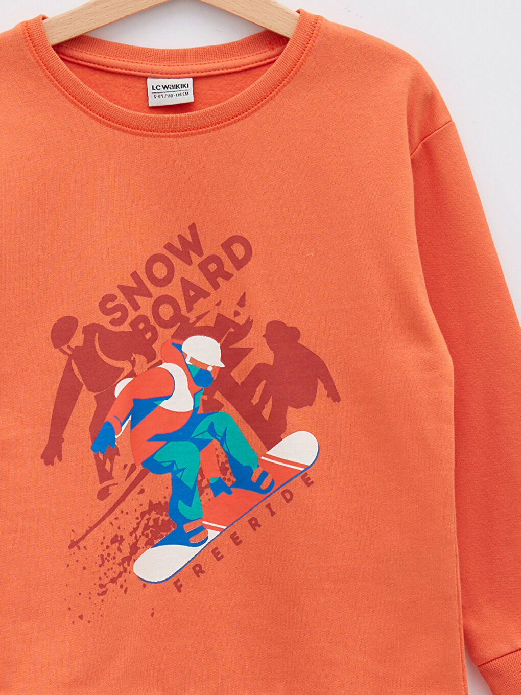 Crew Neck Printed Long Sleeve Boys' Sweatshirt-2