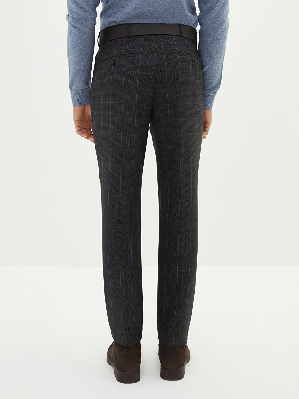 LCWAIKIKI Formal Siyah Ekoseli Slim Fit Ekose Erkek Pantolon - 4