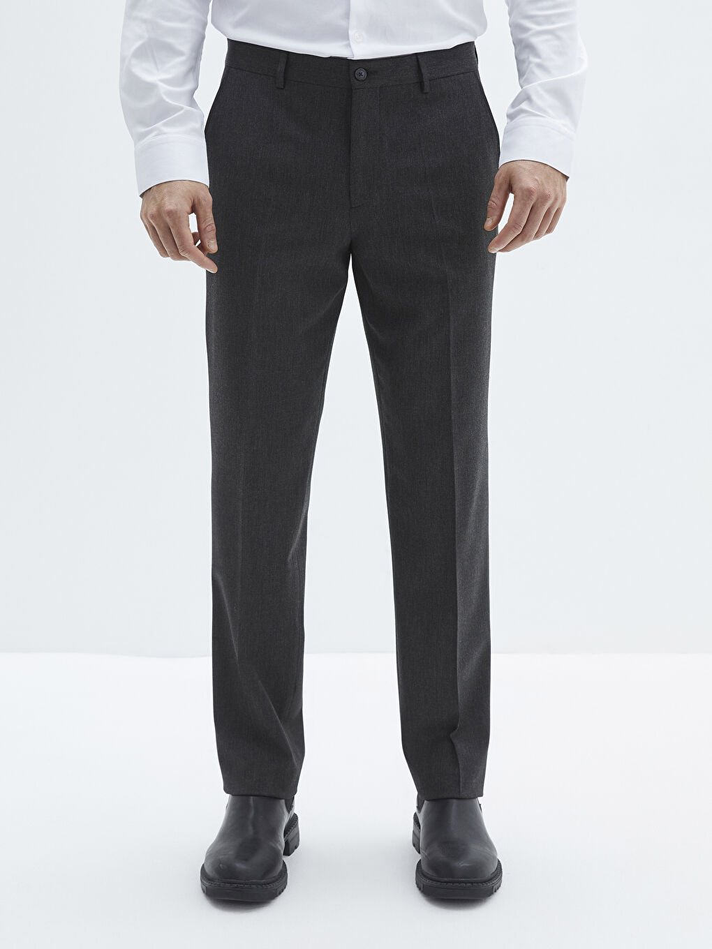 LCWAIKIKI Formal Antrasit Standart Kalıp Gabardin Erkek Pantolon - 3