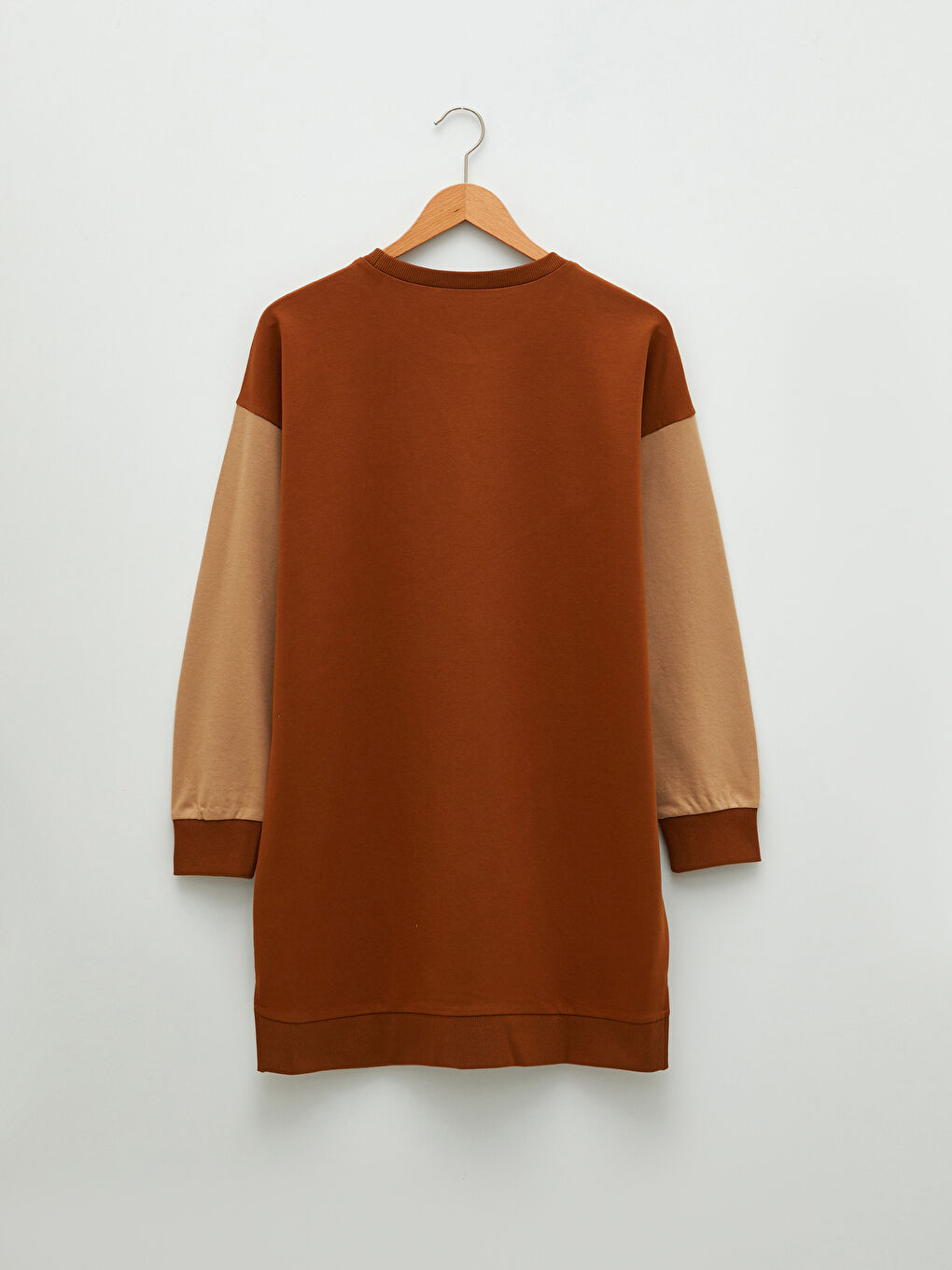 LCWAIKIKI Basic Rundhalsausschnitt Langarm Damen Sweatshirt-Tunika mit Farbblock -W1GJ36Z8-H4M