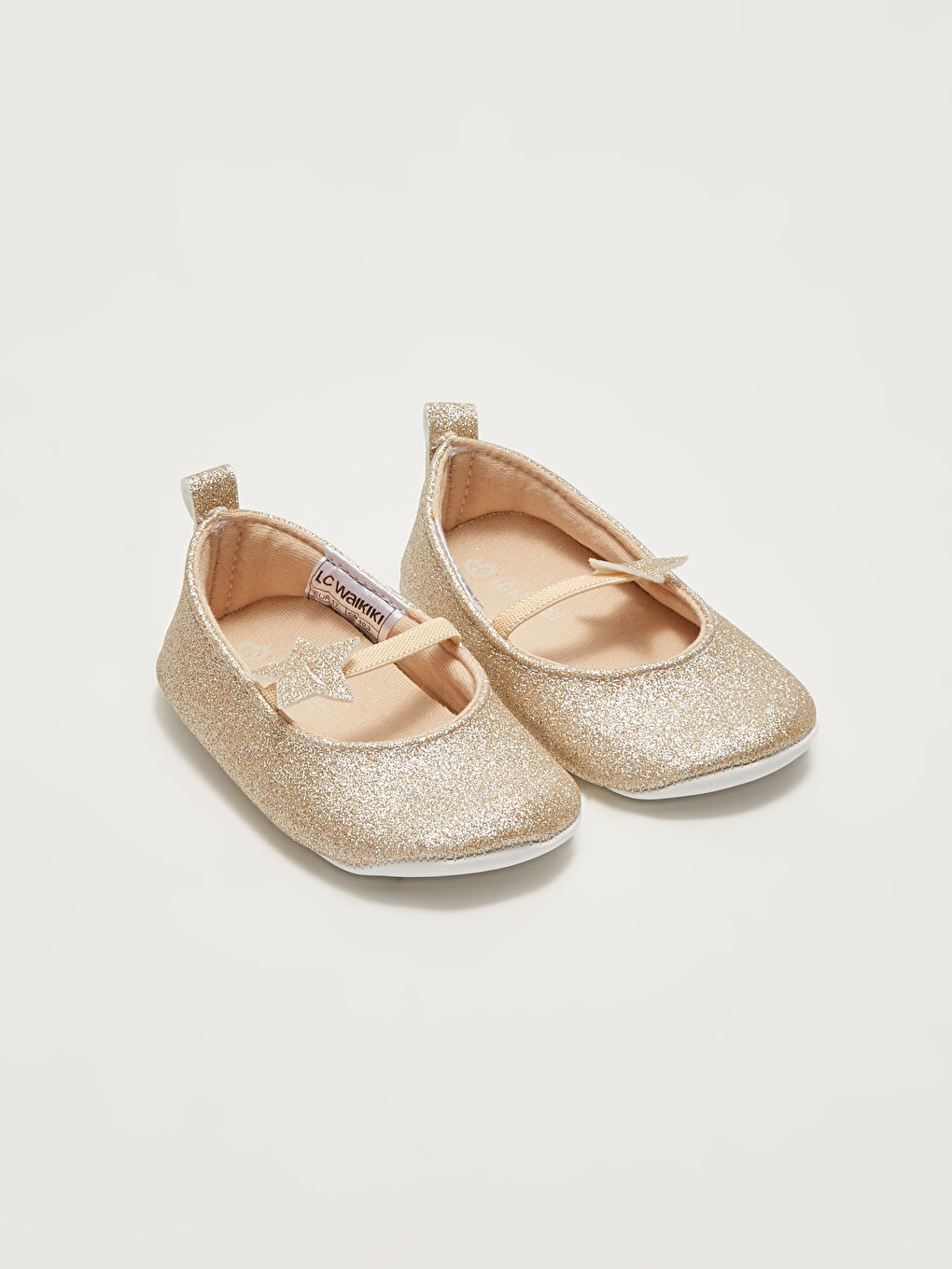 Cotton Lined Elastic Baby Girl Pre-Toddler Flats