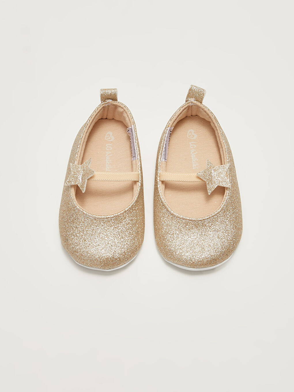 Cotton Lined Elastic Baby Girl Pre-Toddler Flats-2