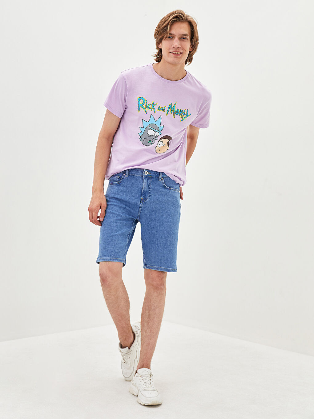 Standard Fit Men's Denim Shorts-3