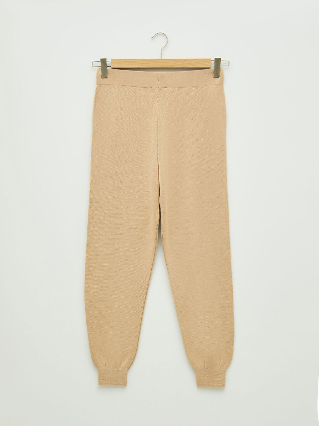 Women's Elastic Waist Plain Trousers-6