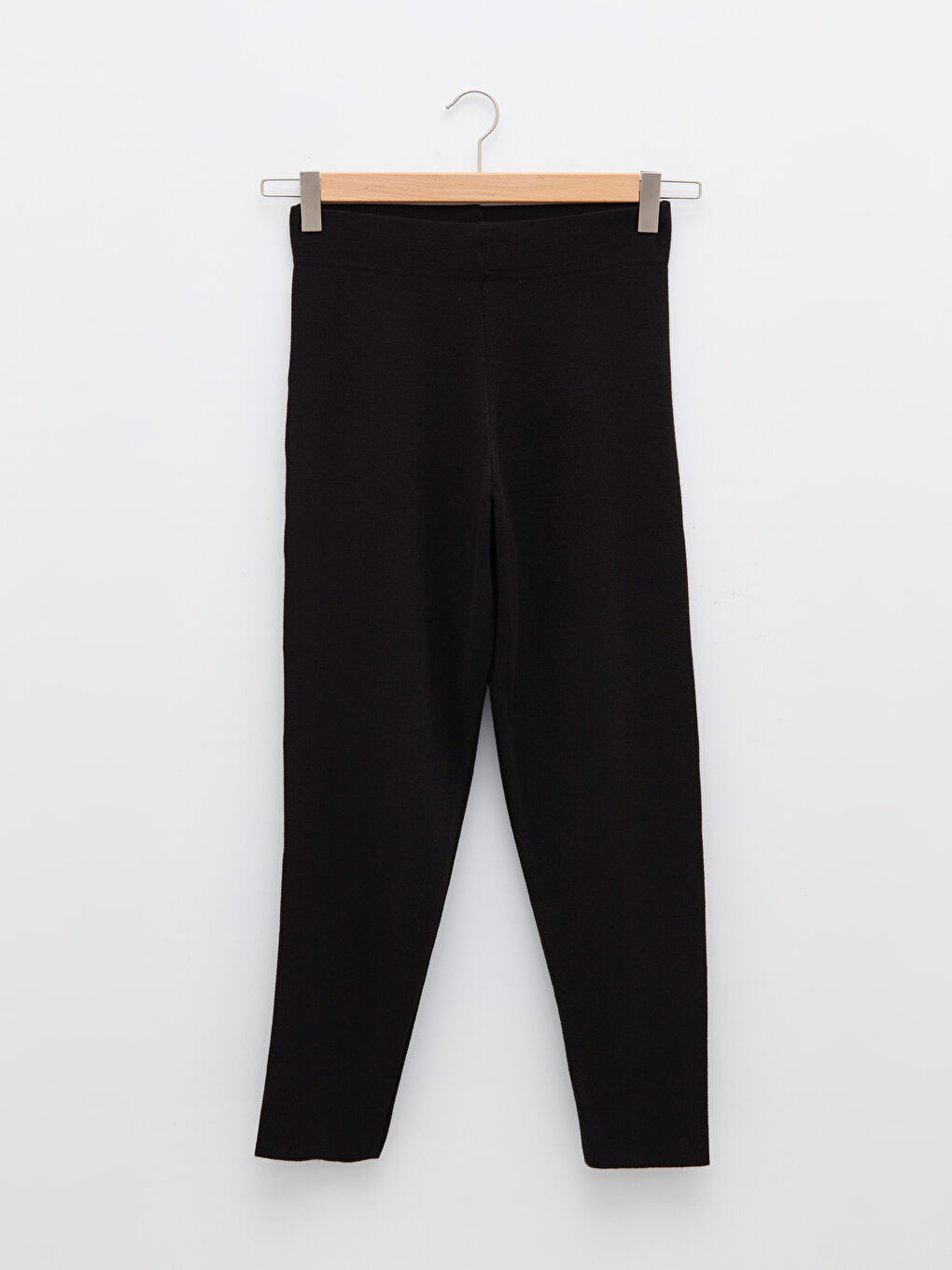 Γυναικεία Παντελόνια Πλεκτά με Ελαστική Μέση και Απλό Σχέδιο-5