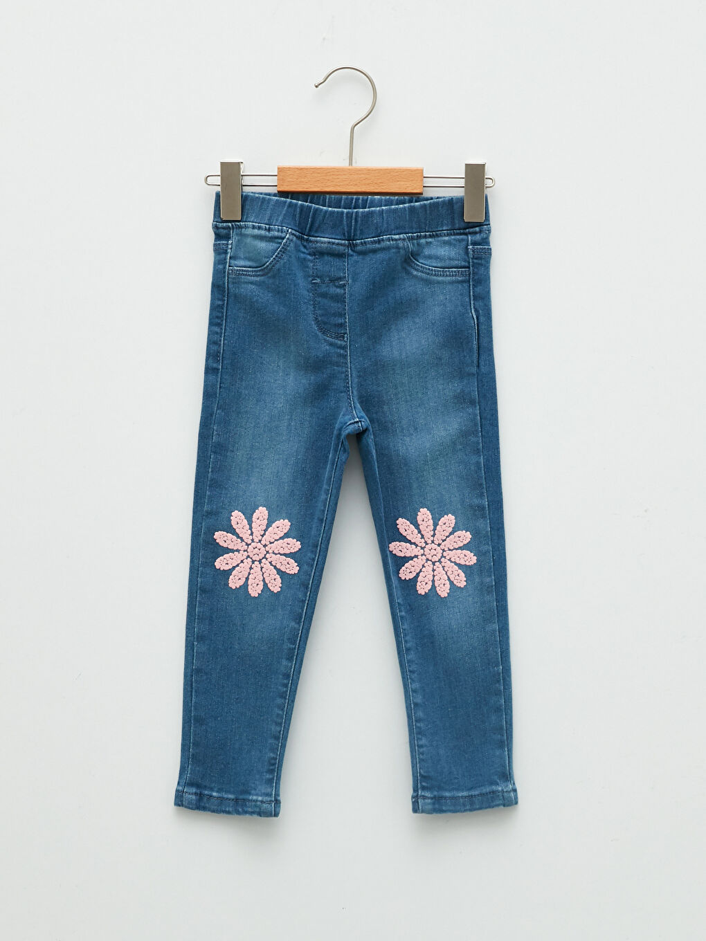 Elastic Waist Jegging Fit Baby Girl Jean Pants