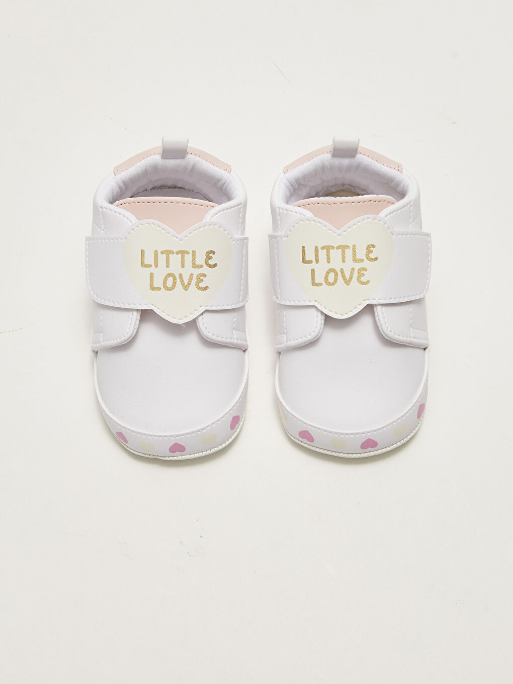 Leather Look Cotton Lined Velcro Closure Baby Girl Pre-Toddler Shoes-5