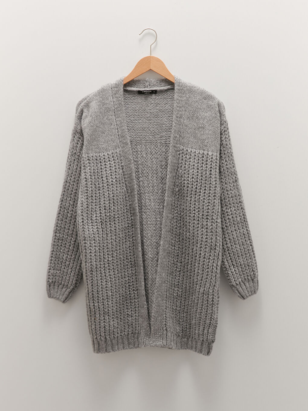 Shawl Collar Straight Long Sleeve Knitwear Women's Cardigan-5