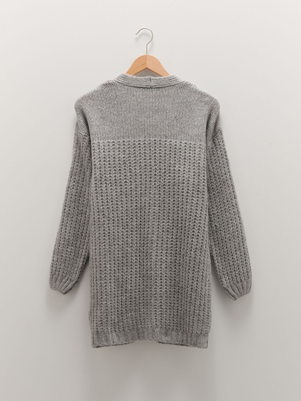 Shawl Collar Straight Long Sleeve Knitwear Women's Cardigan-6