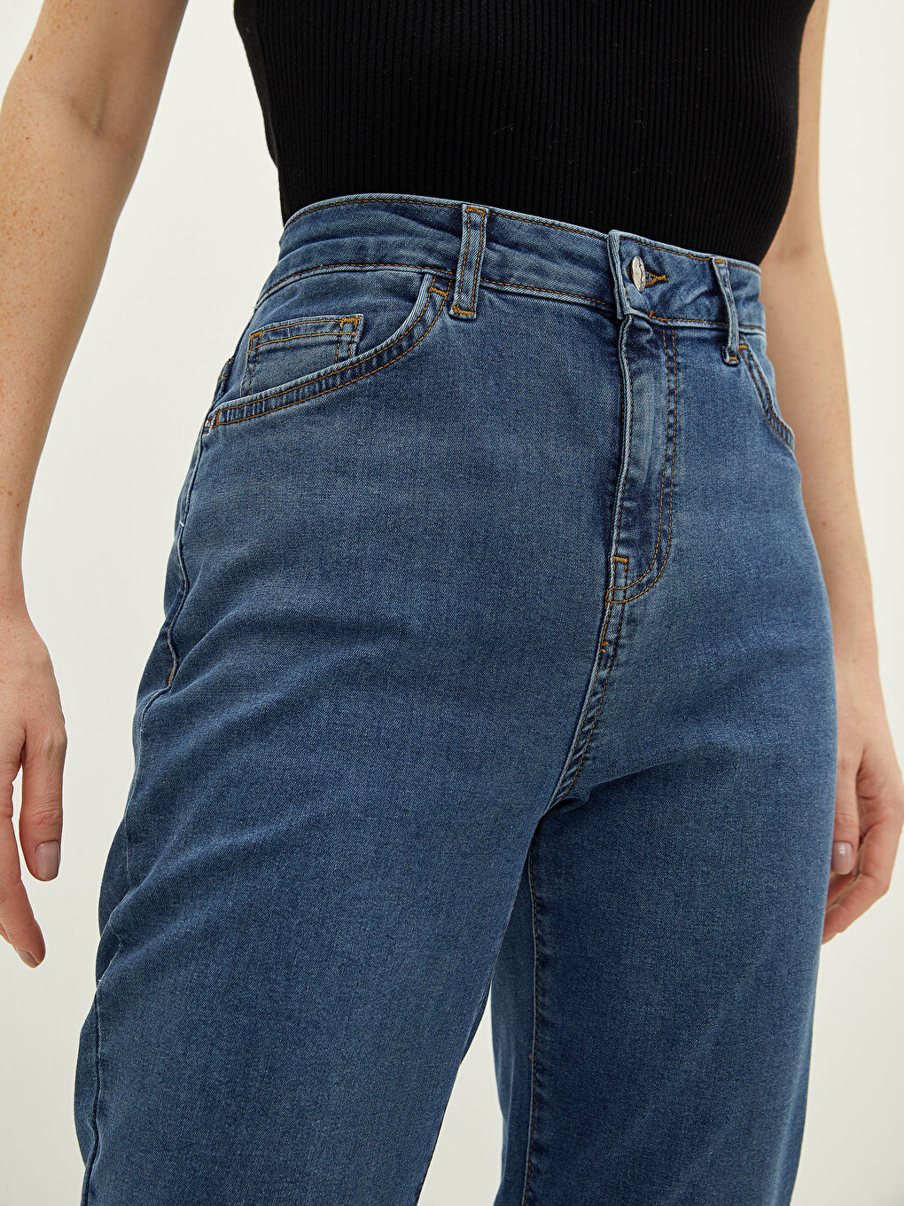 İndigo Mercury Skinny Fit Cep Detaylı Kadın Rodeo Jean Pantolon-4