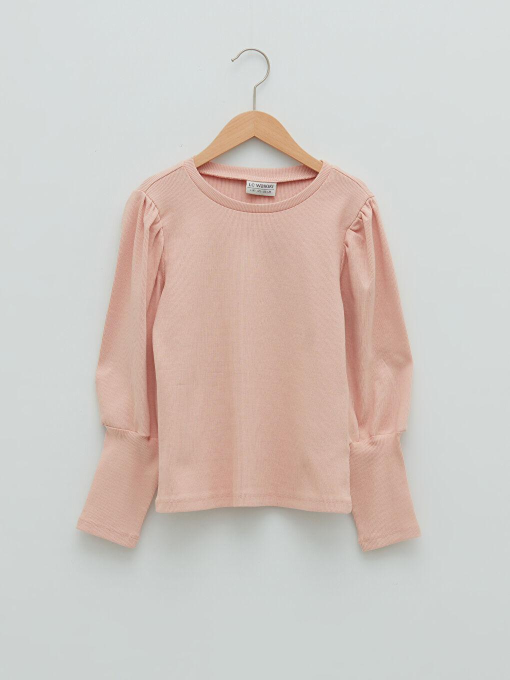 Crew Neck Basic Long Sleeve Girls' T-Shirt