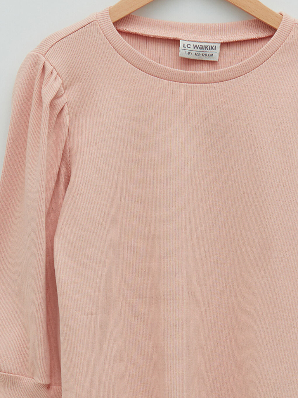 Crew Neck Basic Long Sleeve Girls' T-Shirt-2