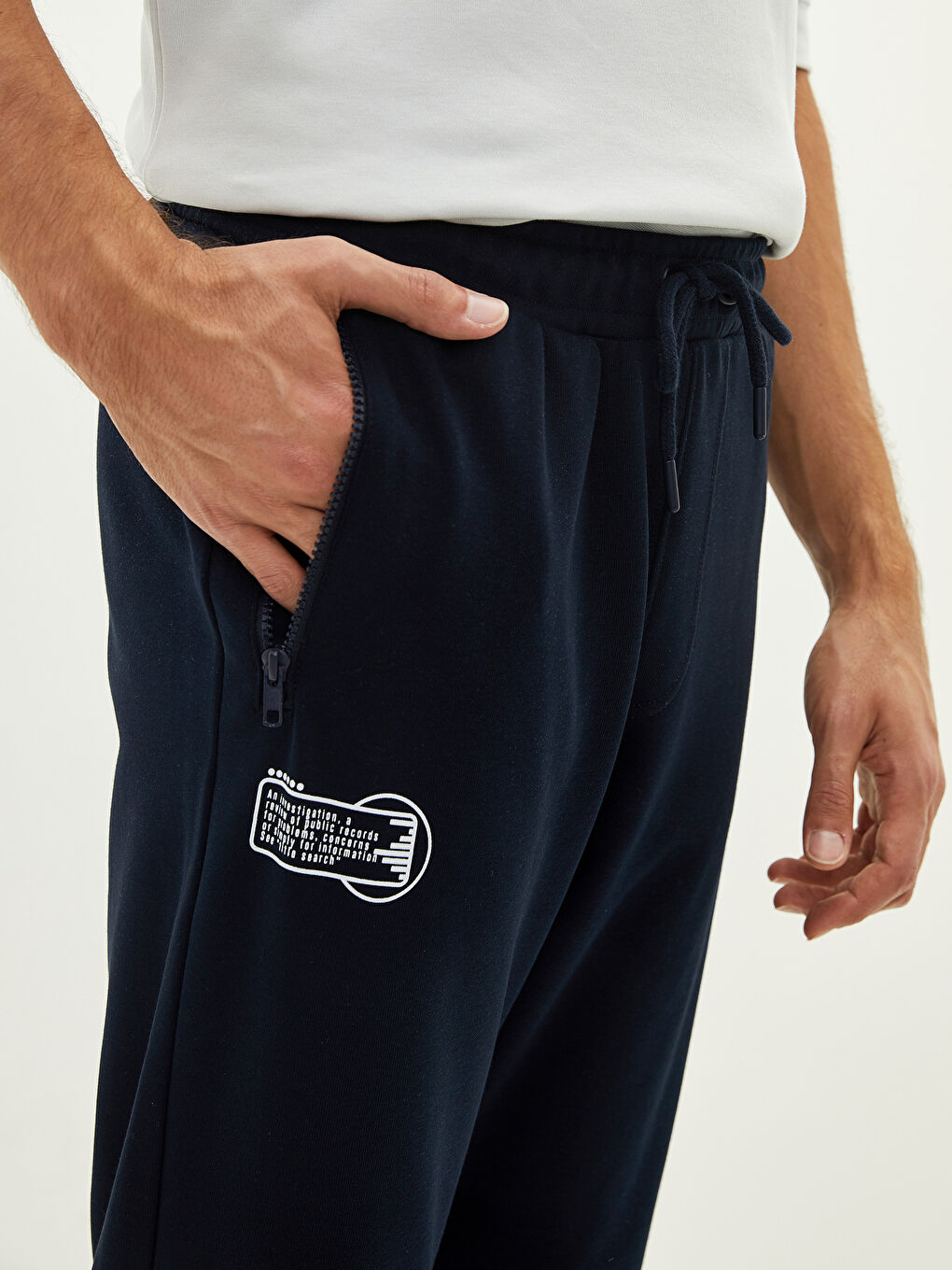 Lacivert Slim Fit Erkek Jogger Eşofman Altı-3