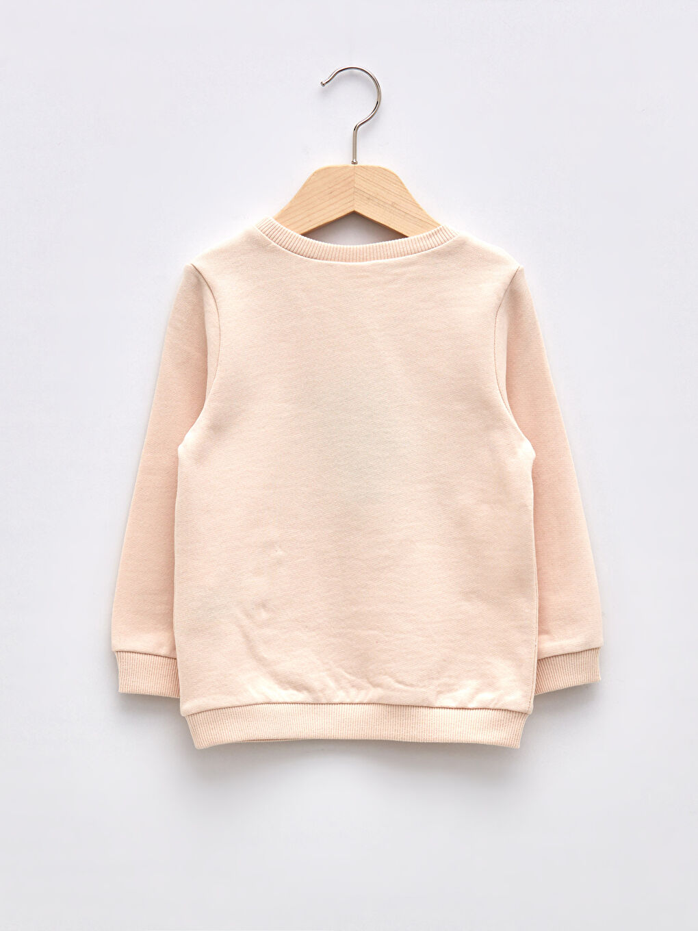 Crew Neck Long Sleeve Minnie and Mickey Mouse Printed Baby Girl Sweatshirt-1