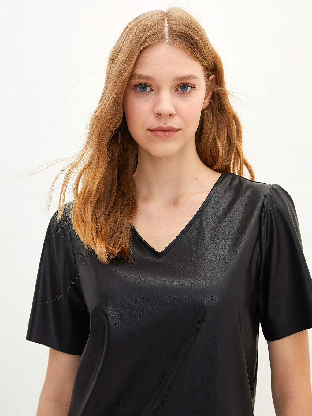 Robe Droite à Volants Détail Encolure en V pour Femmes Combinaison Mère Fille-3