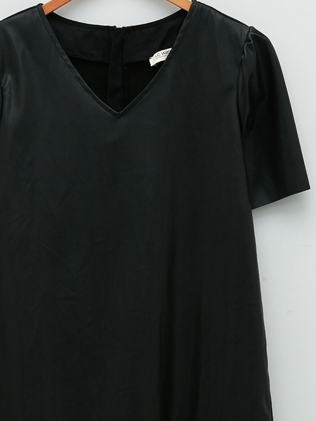 Robe Droite à Volants Détail Encolure en V pour Femmes Combinaison Mère Fille-7