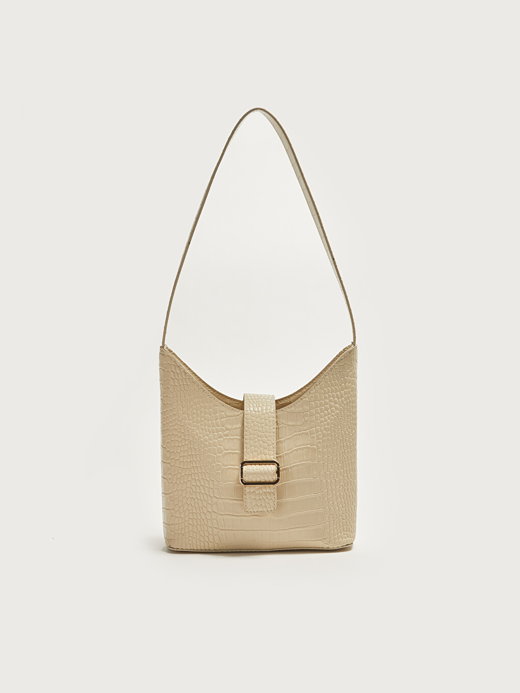 Leather Look Self Patterned Women's Handbag