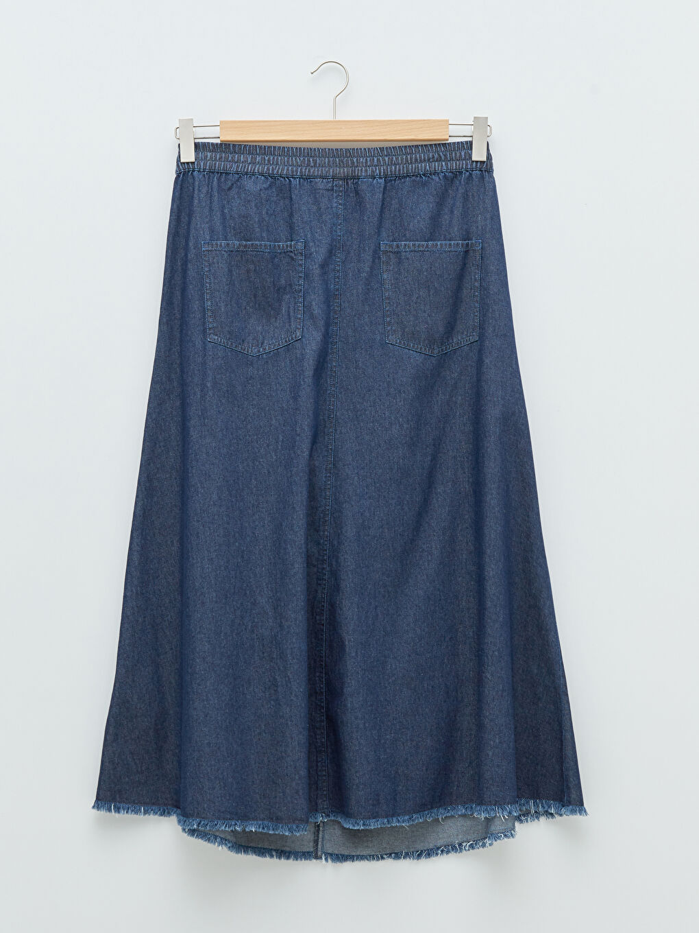 LCWAIKIKI Classic Women's Elastic Waist Plain Denim Skirt -W1GN54Z8-H45
