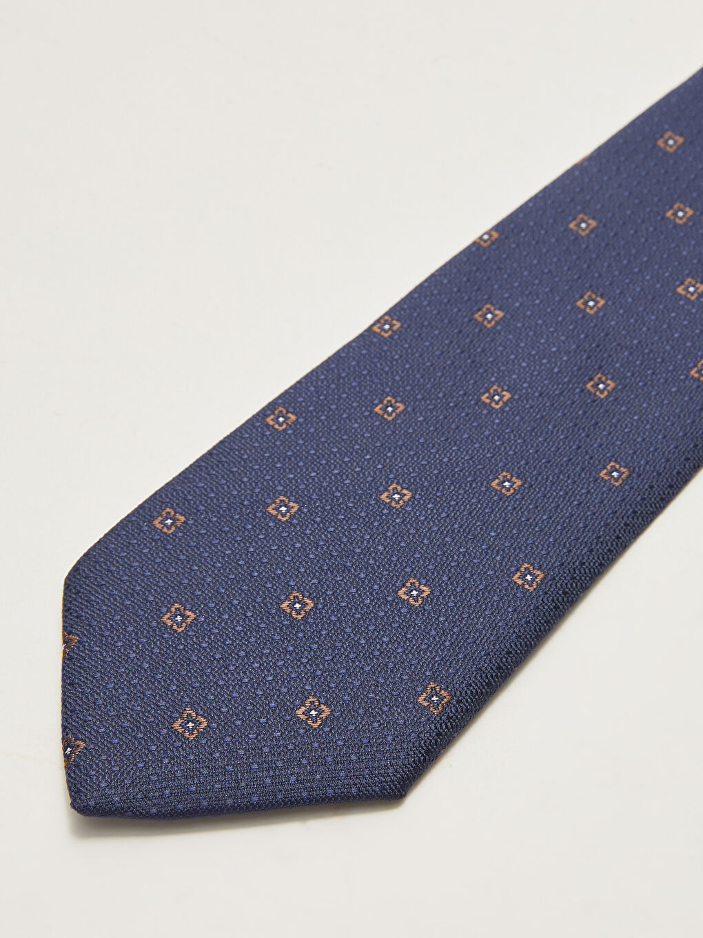 Lacivert Desenli Vual Erkek Kravat-2