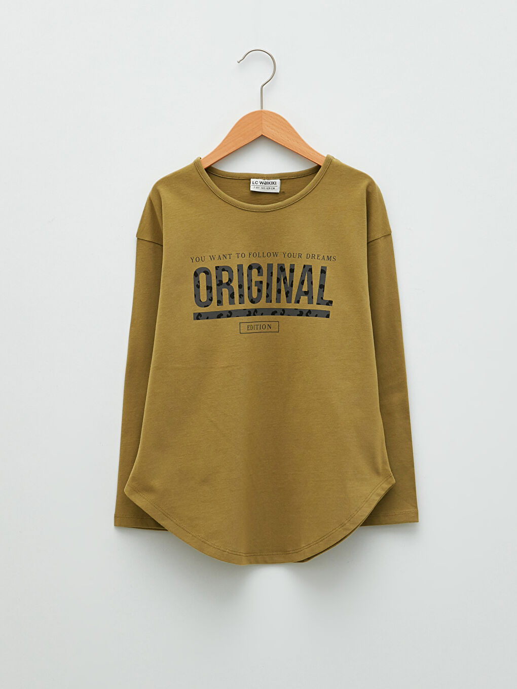 Crew Neck Printed Long Sleeve Girls' Tunic