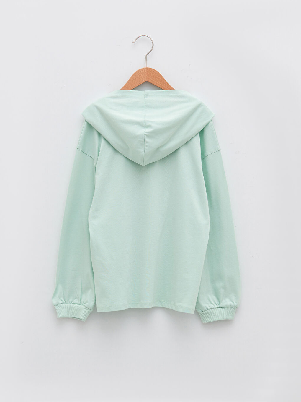 LCW Kids Bedrucktes Langarm Baumwoll-T-Shirt mit Kapuze für Mädchen -W1GO83Z4-FXS