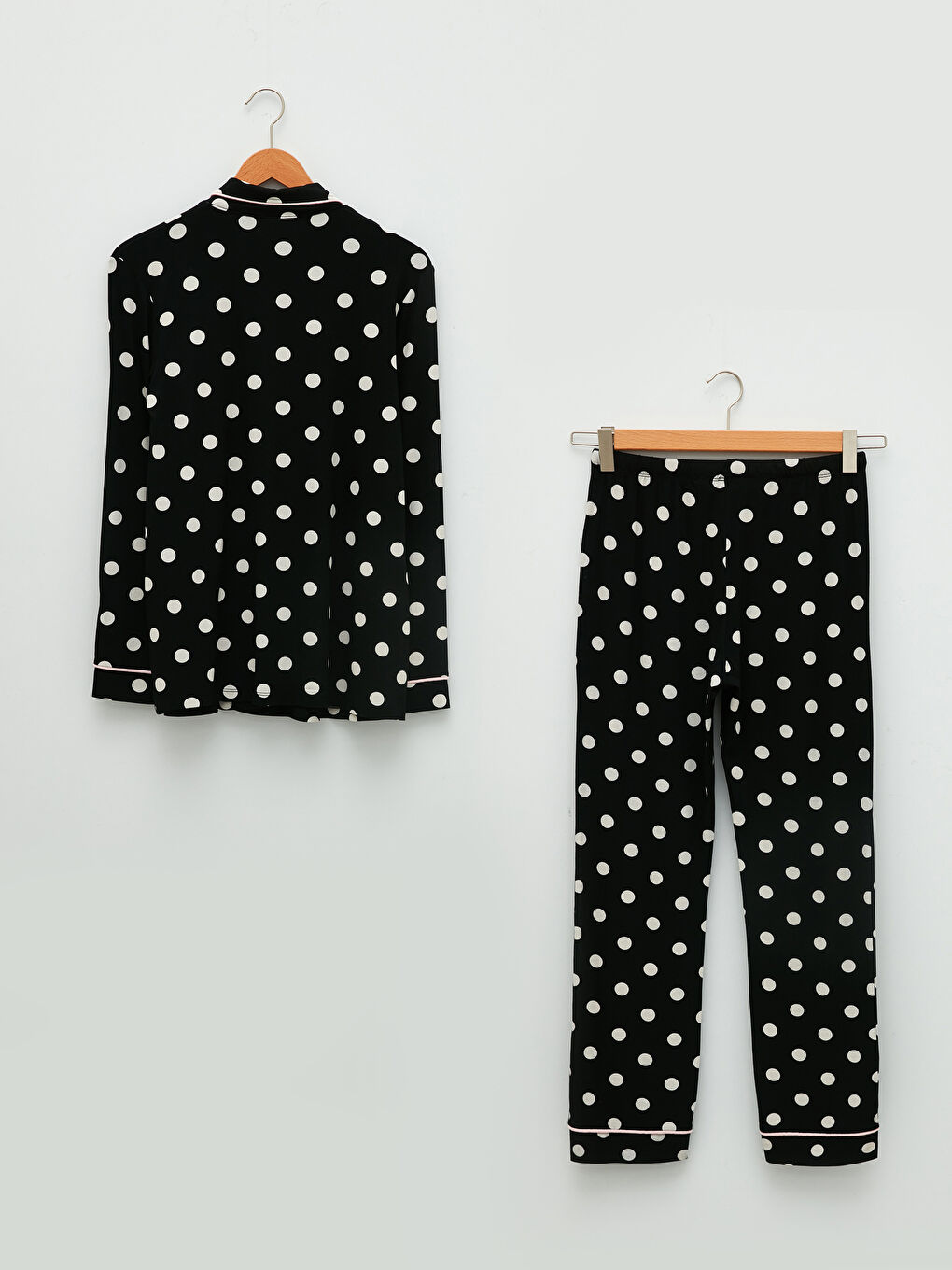 Pidžama komplet sa ovratnikom sa kragnom, tufnice, dugi rukav, trudnički-6