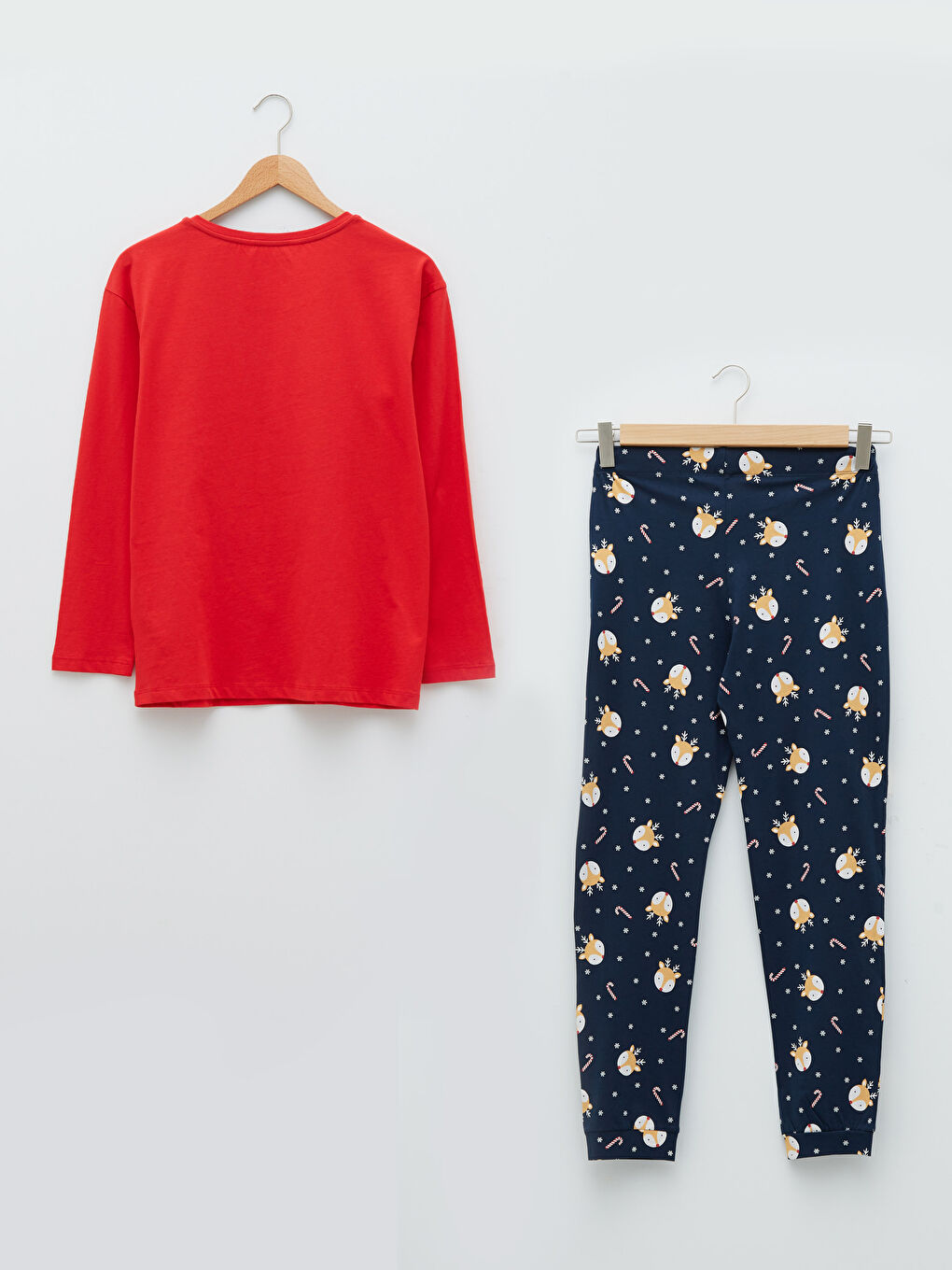 Crew Neck New Year Themed Cotton Women's Pajama Set-6