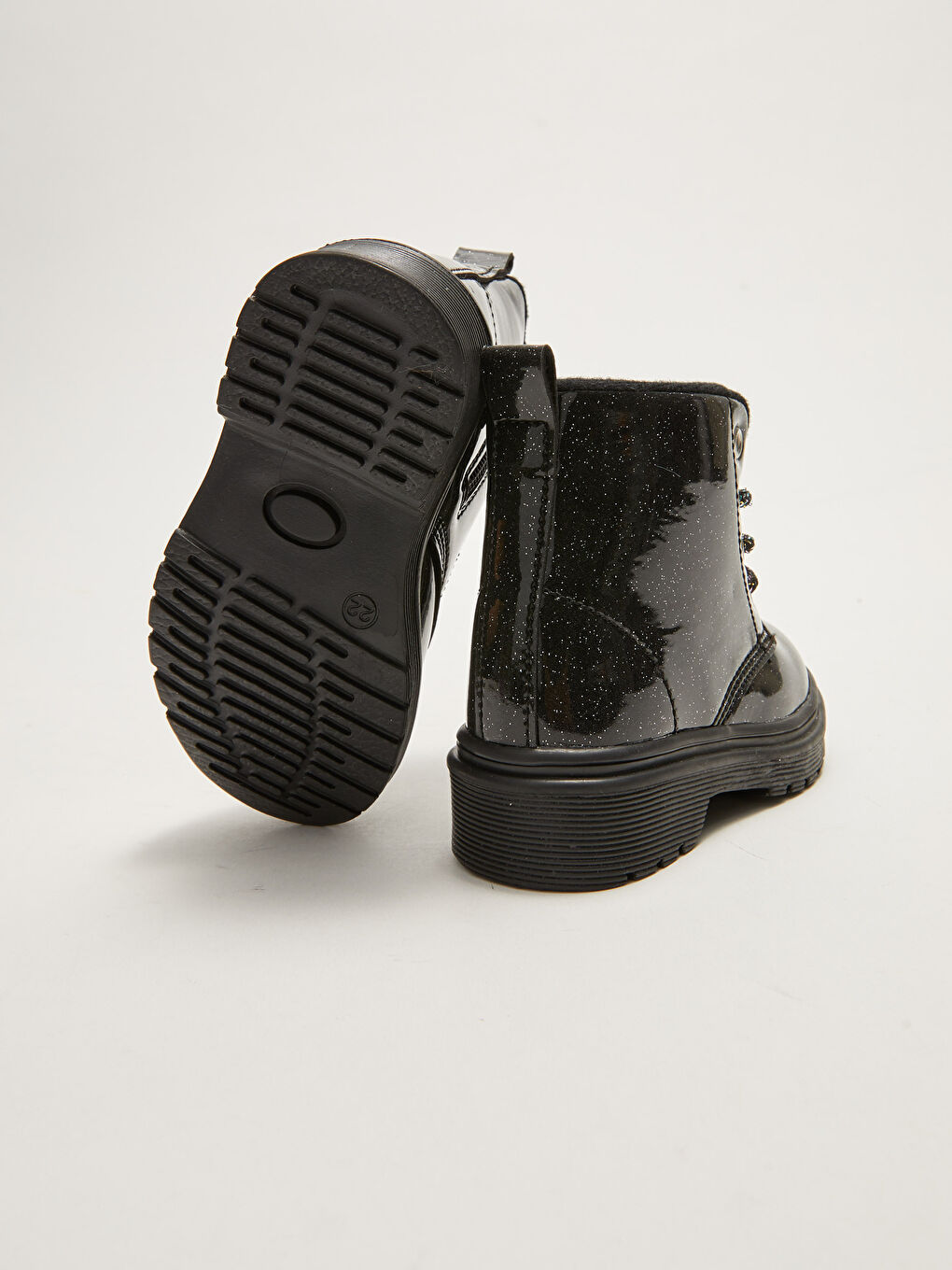 Ботинки для малышек девочек с шнуровкой и застежкой-молнией-2