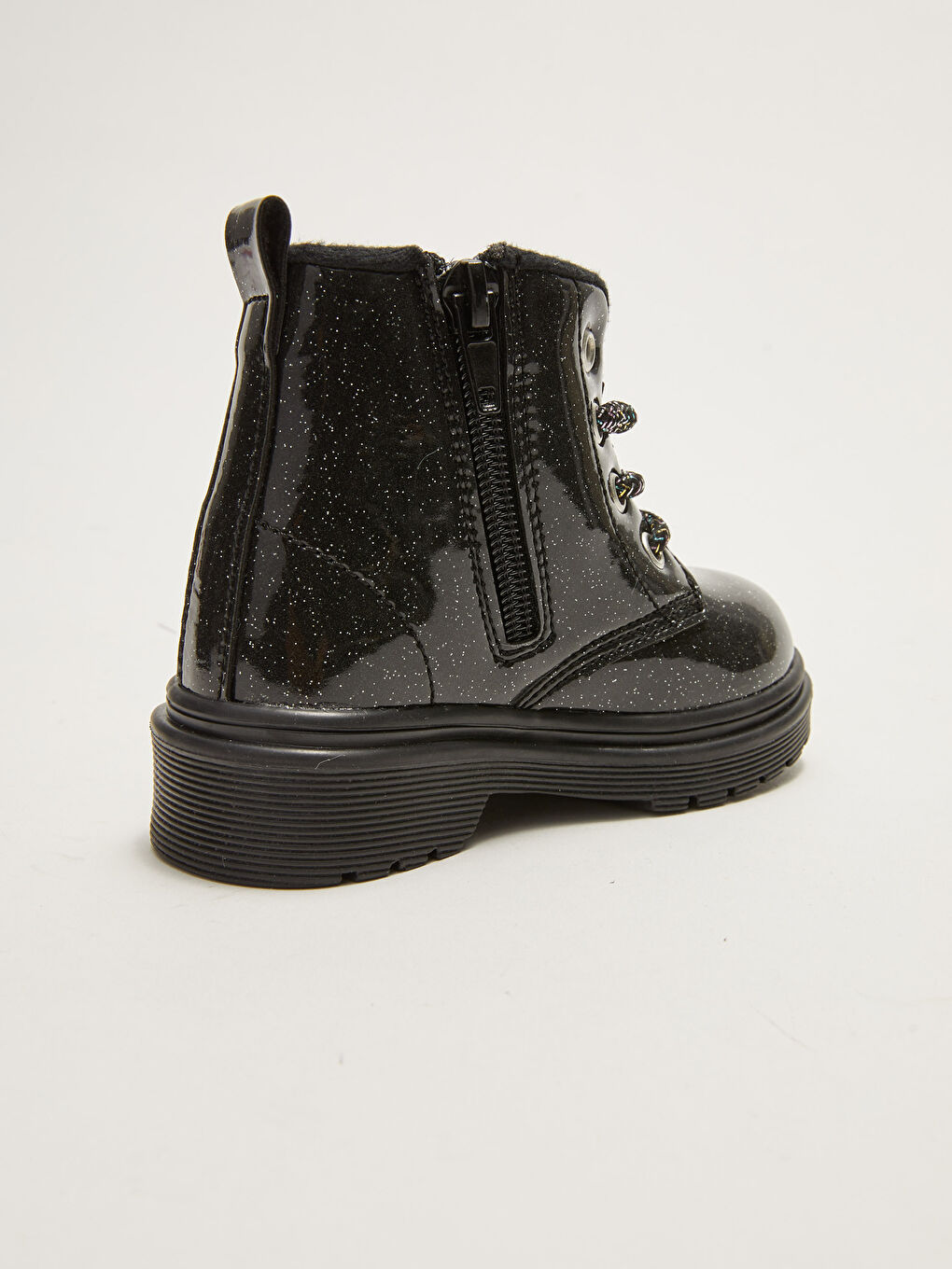 Ботинки для малышек девочек с шнуровкой и застежкой-молнией-4