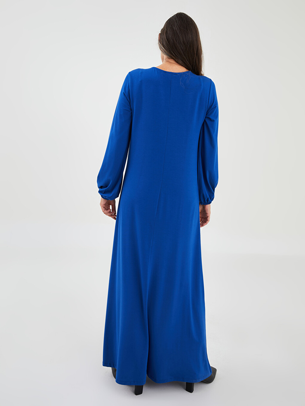 Crew Neck Regular Long Sleeve A-Cut Women's Dress-4