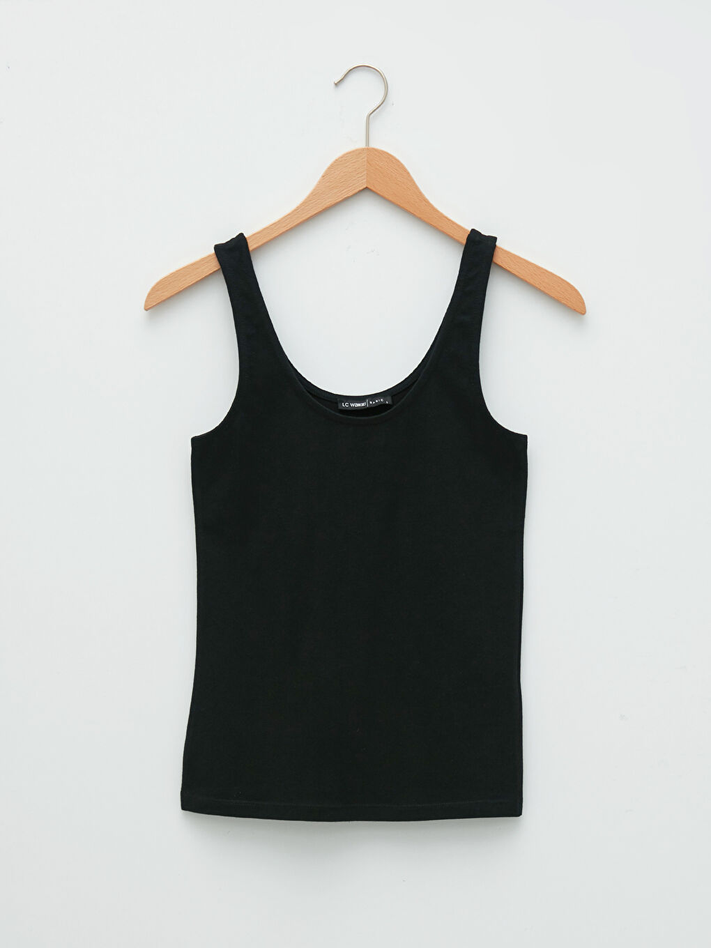 Women's U Neck Plain Tank Top-5