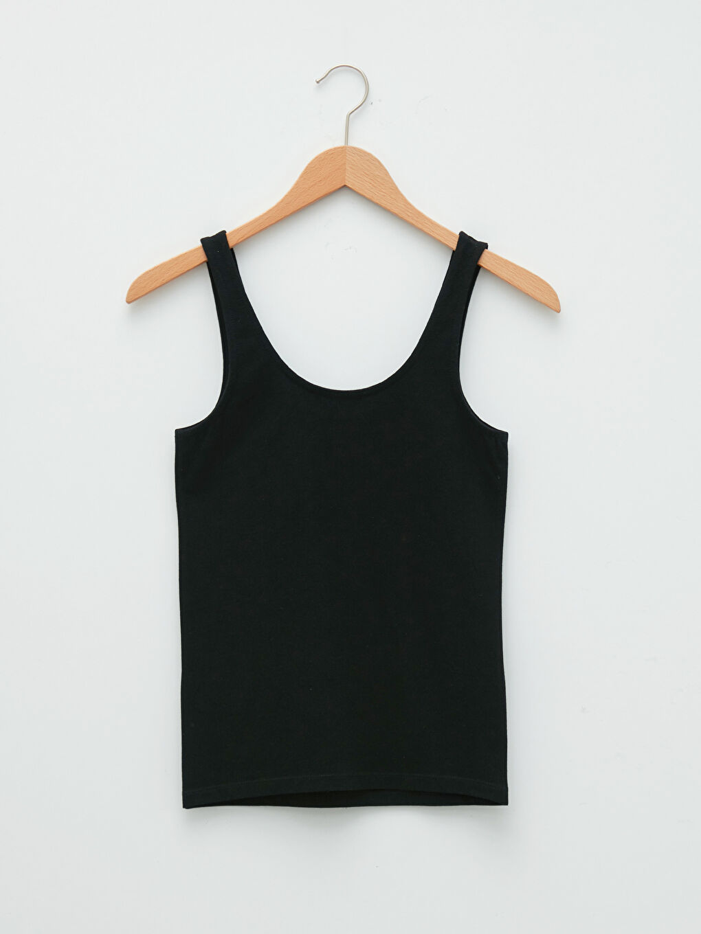 Women's U Neck Plain Tank Top-6