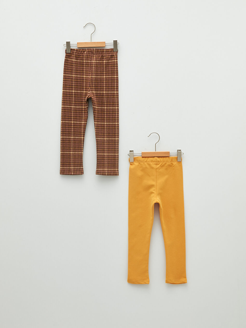 Sarı Beli Lastikli Kız Bebek Tayt 2'li