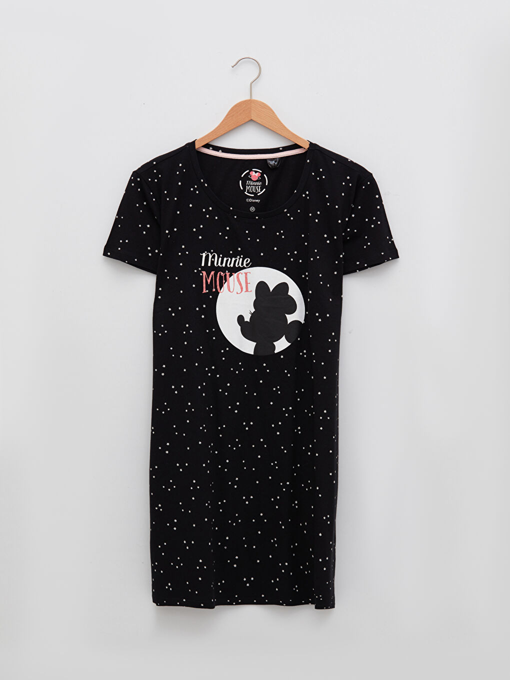 LCW DREAM Crew Neck Minnie Mouse Printed Short Sleeve Cotton Women's Nightgown -W1GQ47Z8-LQJ