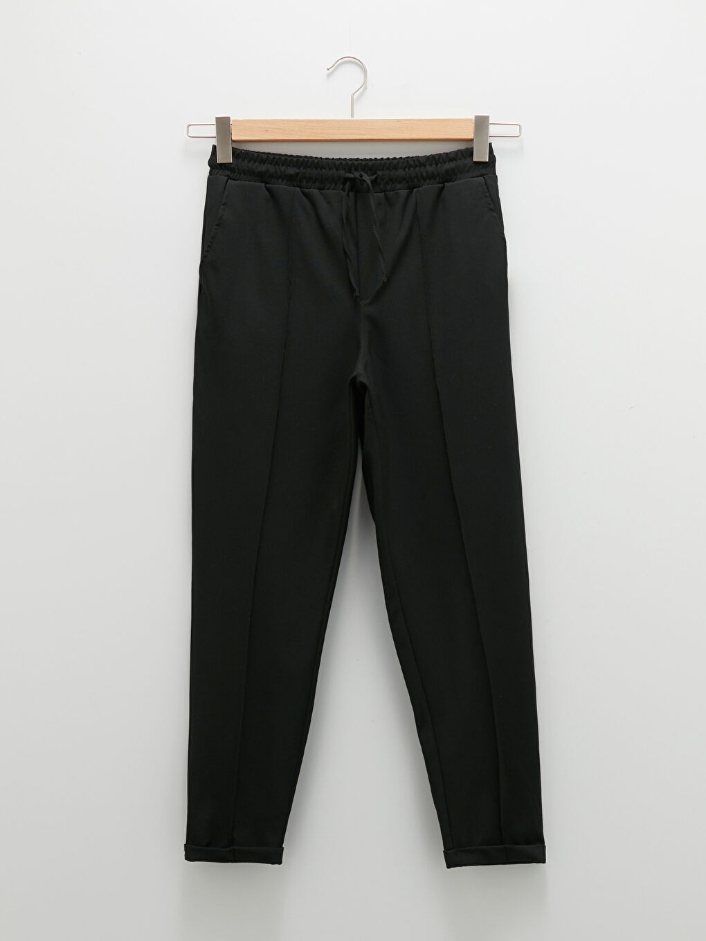 Elastic Waist Regular Pocket Detailed Women's Trousers -W1GQ53Z8-E0N