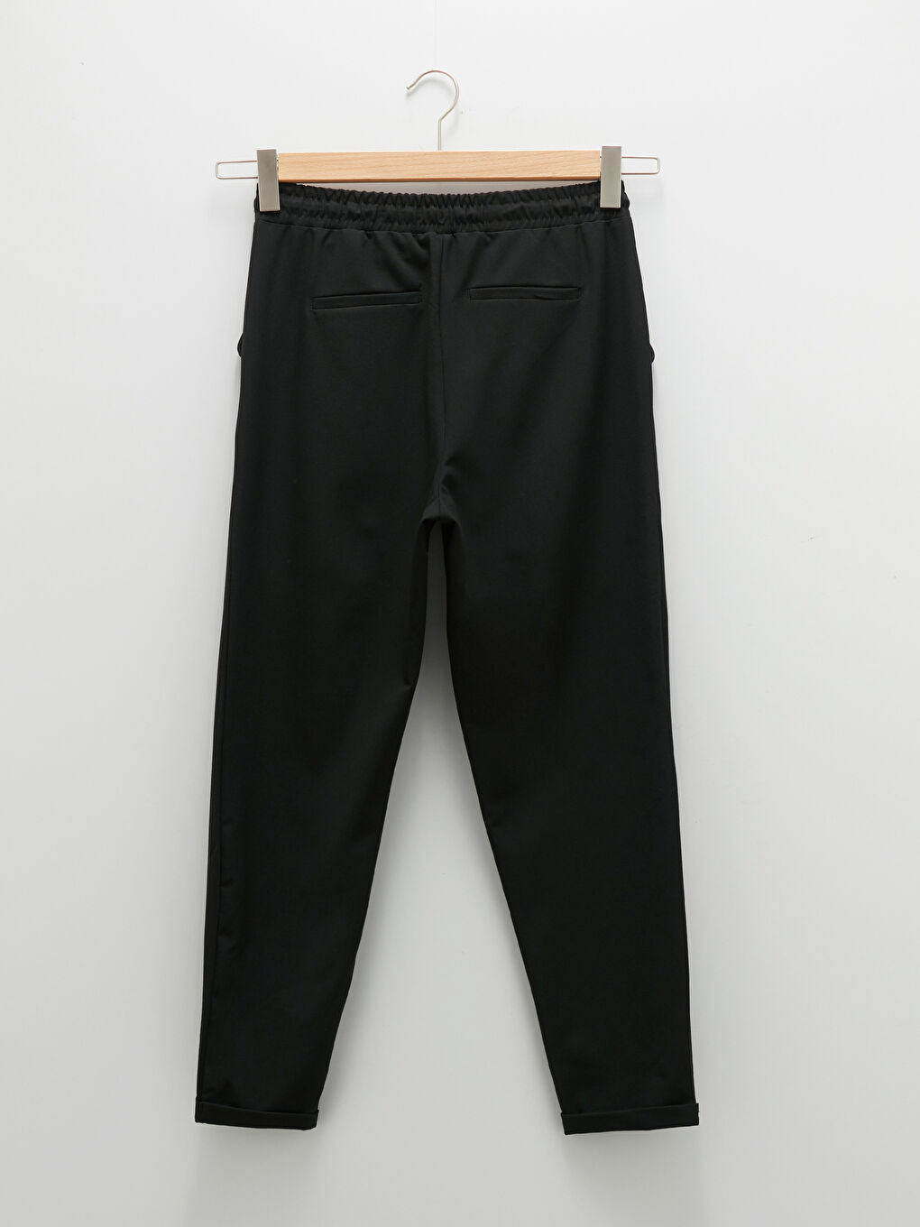 Elastic Waist Regular Pocket Detailed Women's Trousers -W1GQ53Z8-E0N