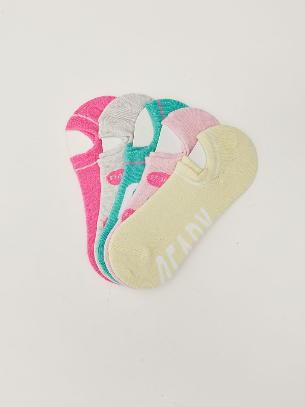 LCW Kids Gemusterte Sneaker-Socken für Mädchen, 5er-Pack -W1GQ68Z4-MRJ