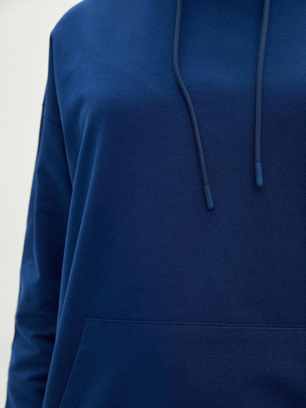 Hooded Plain Long Sleeve Women's Sweatshirt-3