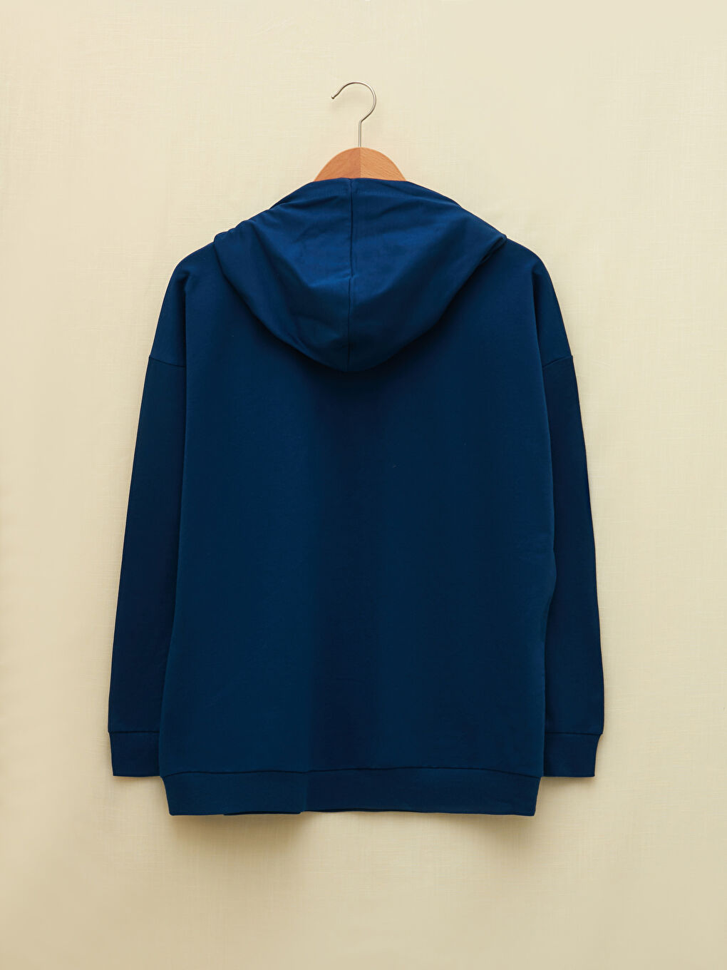 Hooded Plain Long Sleeve Women's Sweatshirt-7