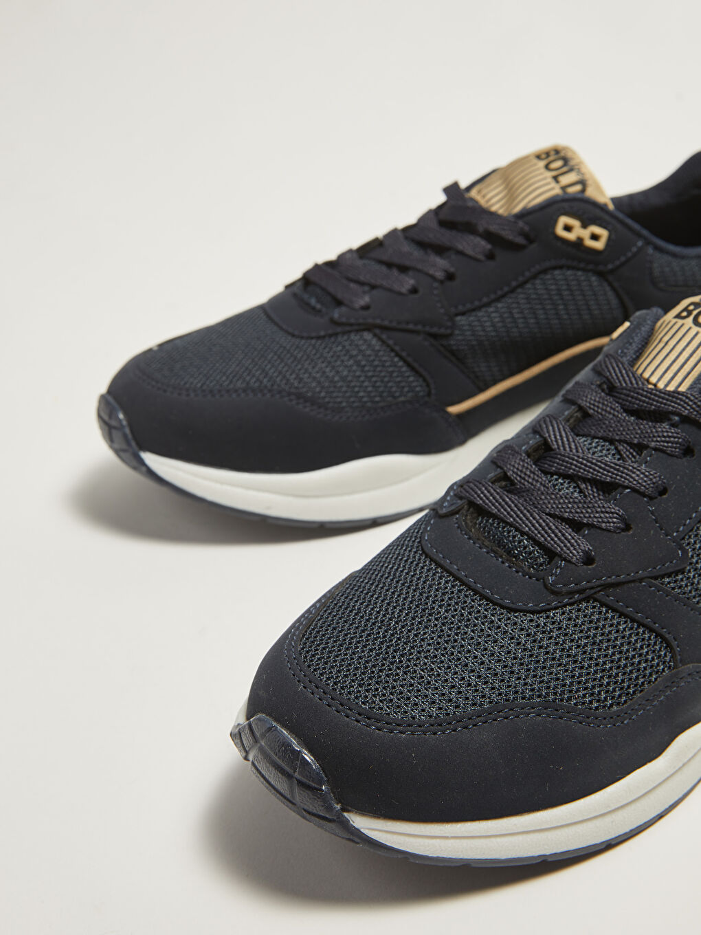 Lacivert File Detaylı Bağcıklı Erkek Spor Ayakkabı-4