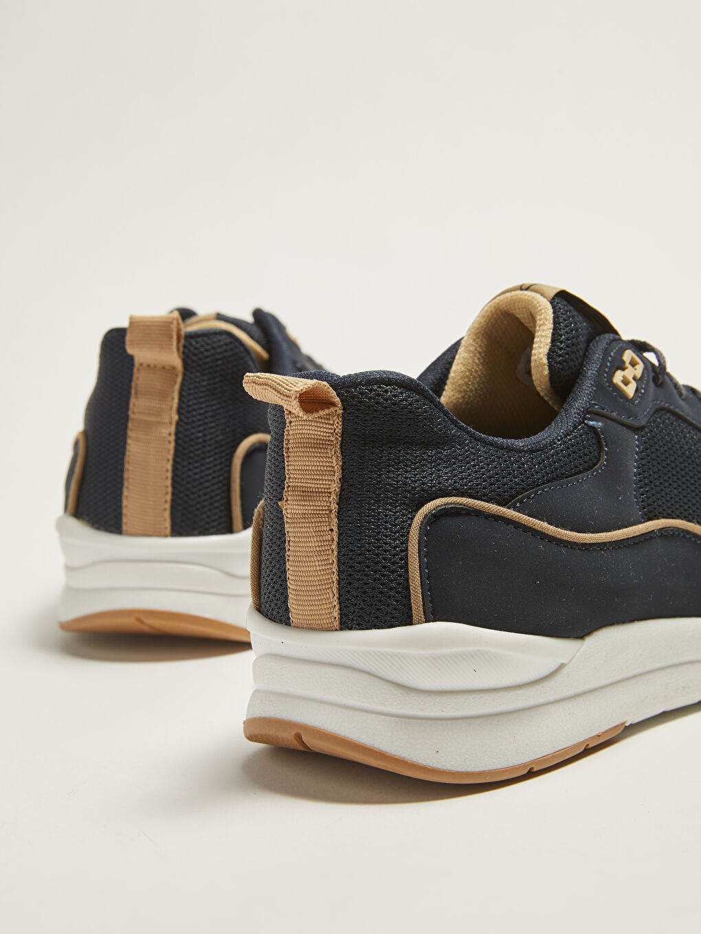 Lacivert File Detaylı Bağcıklı Erkek Spor Ayakkabı-5