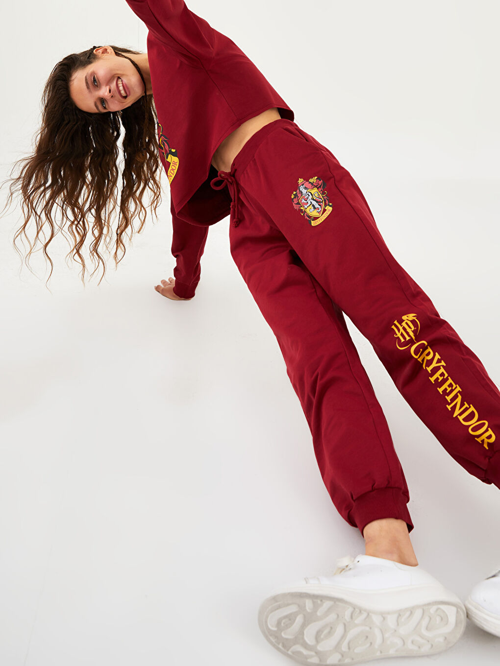 XSIDE Elastic Waist Harry Potter Printed Pocket Detailed Women's Jogger Sweatpants -W1GR12Z8-JD6
