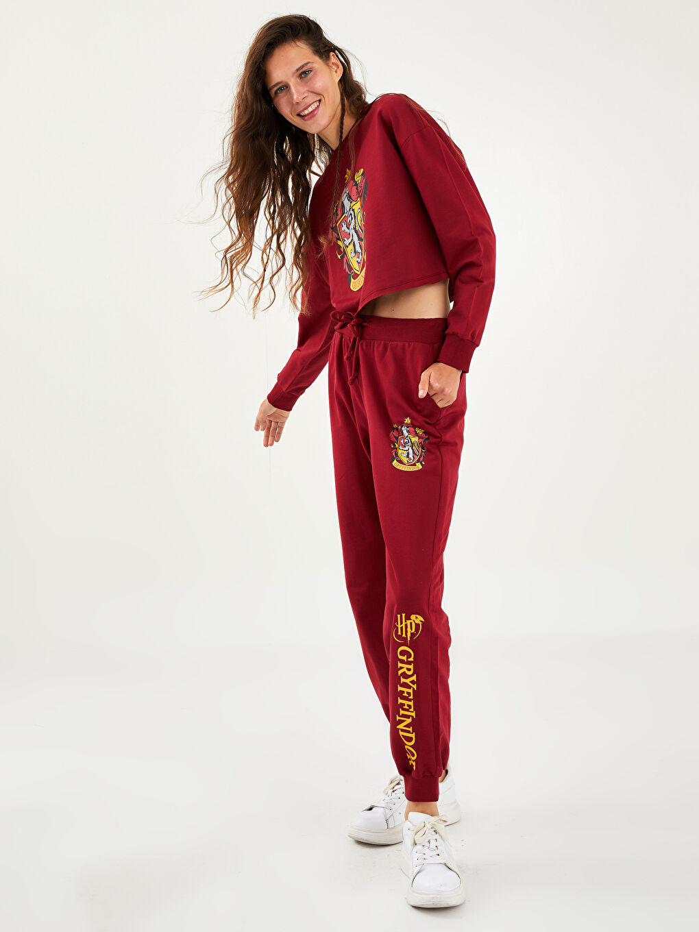 XSIDE Elastic Waist Harry Potter Printed Pocket Detailed Women's Jogger Sweatpants -W1GR12Z8-JD6