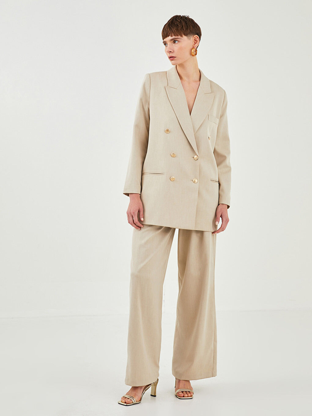 Pantaloni Dama Largi Confortabili Cu Talie Inalta-1