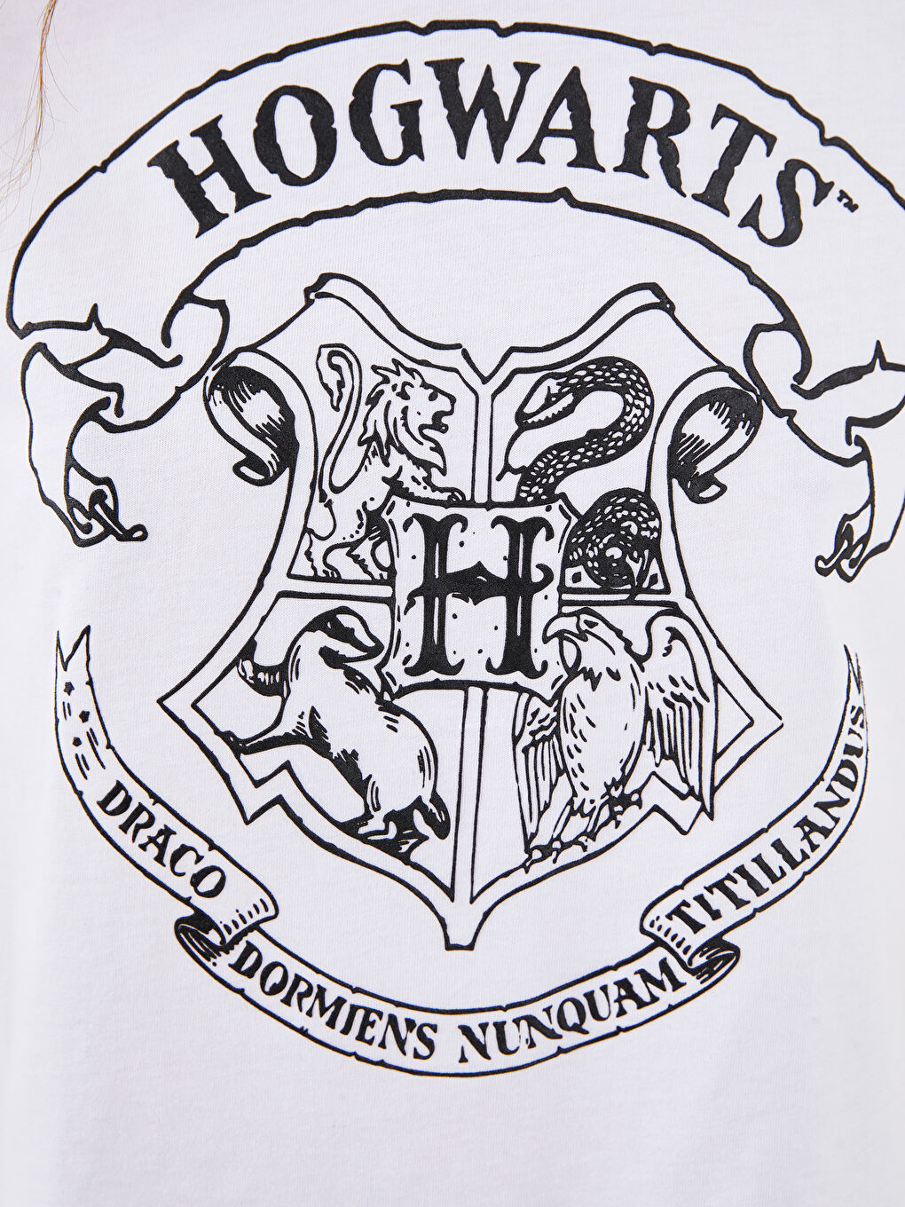 Haut Court Imprimé Harry Potter à Col Rond et Manches Courtes pour Femmes-3