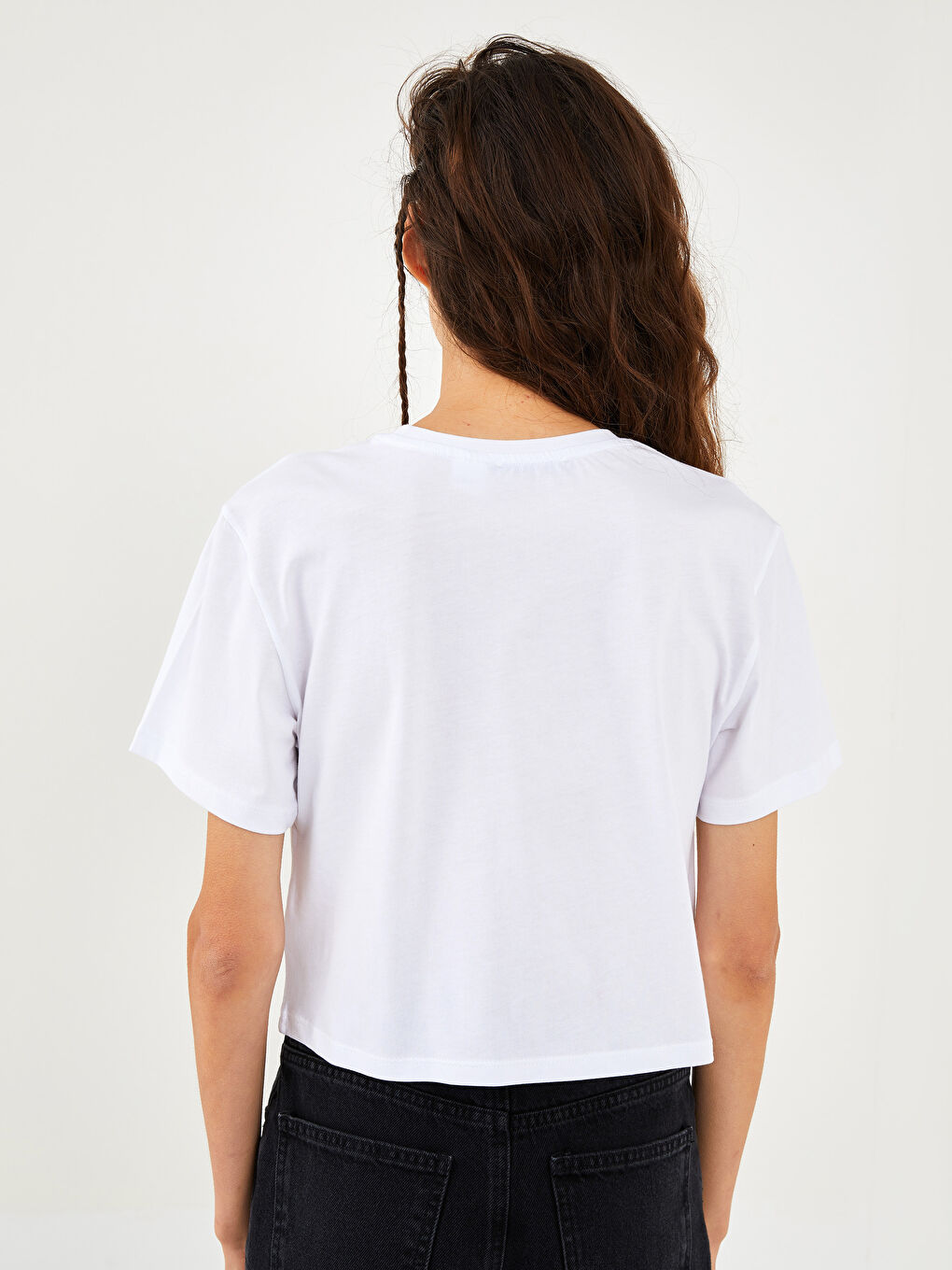 Haut Court Imprimé Harry Potter à Col Rond et Manches Courtes pour Femmes-4