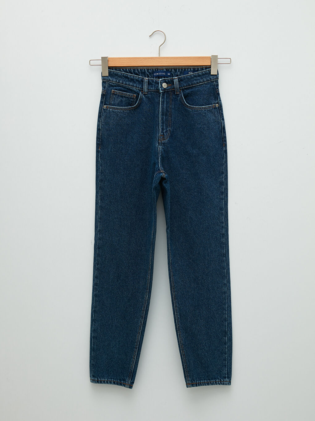 High Waist Mom Fit Pocket Detailed Women's Rodeo Denim Trousers-5